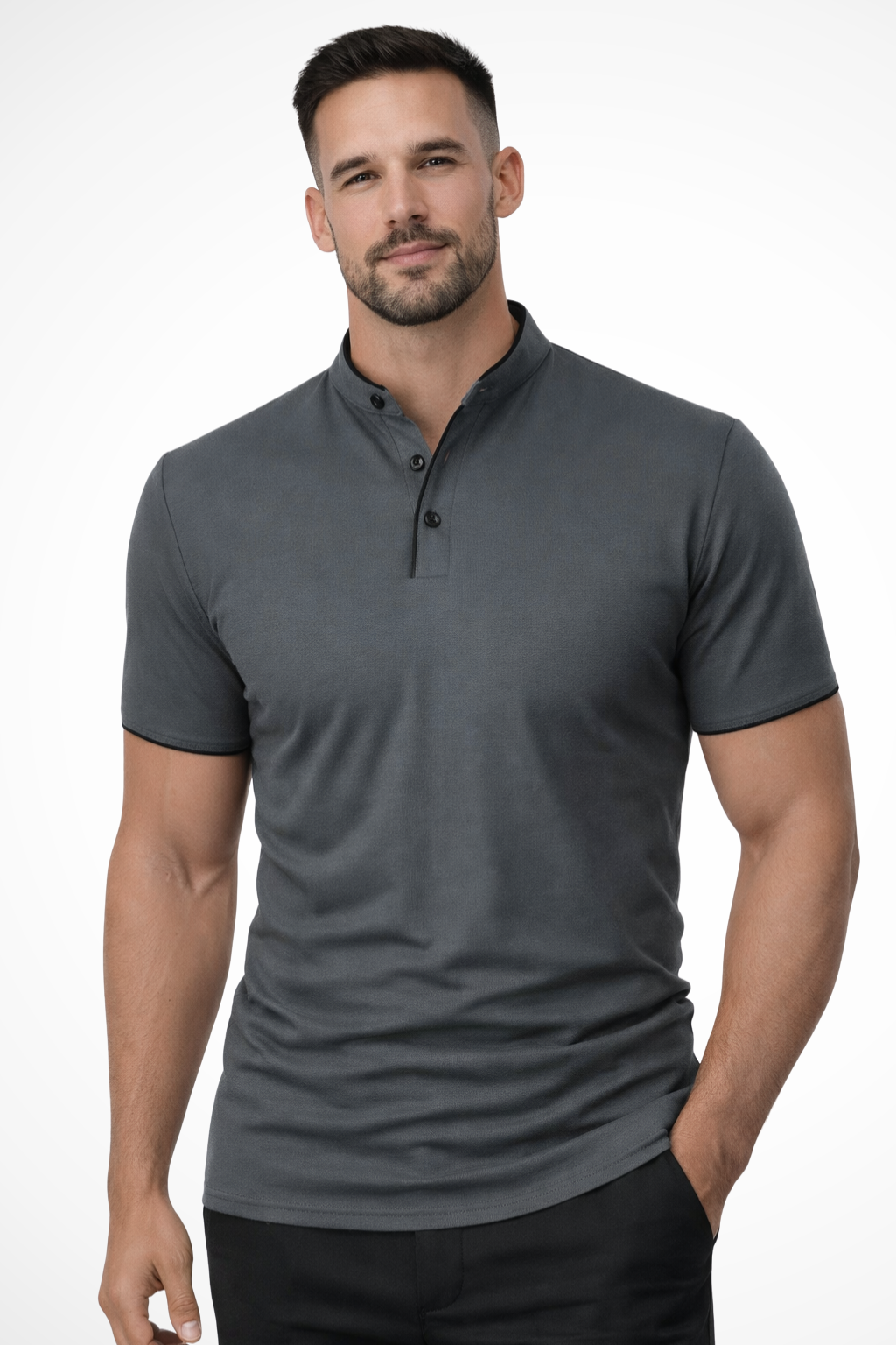 Men’s Lightweight Linen Polo - Smart Casual Shirt
