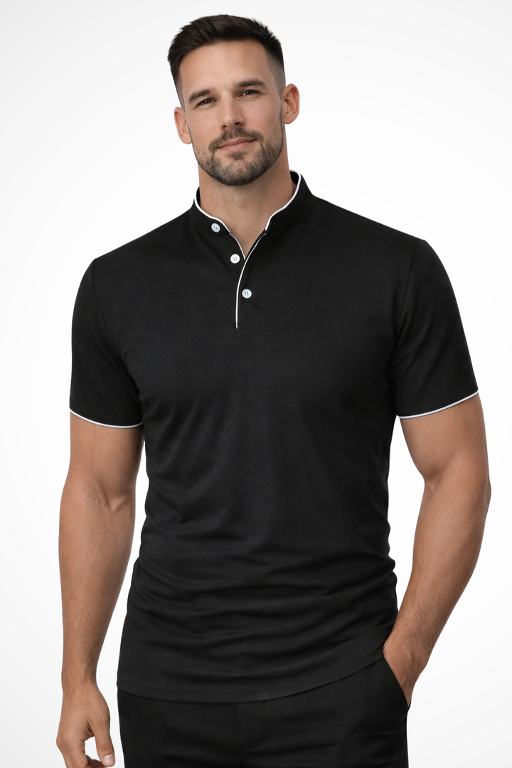 Men’s Lightweight Linen Polo - Smart Casual Shirt