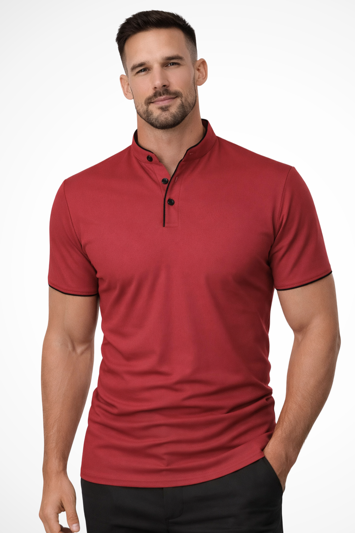 Men’s Lightweight Linen Polo - Smart Casual Shirt