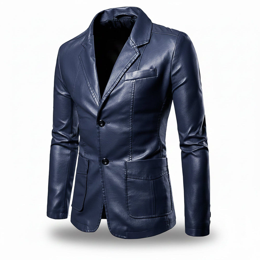 Men’s Leather Long Coat – Relaxed Modern Cut