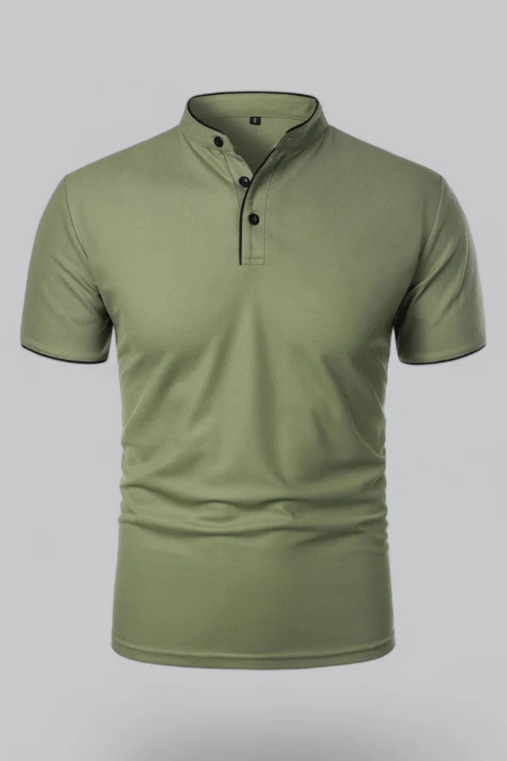 Men’s Lightweight Linen Polo - Smart Casual Shirt
