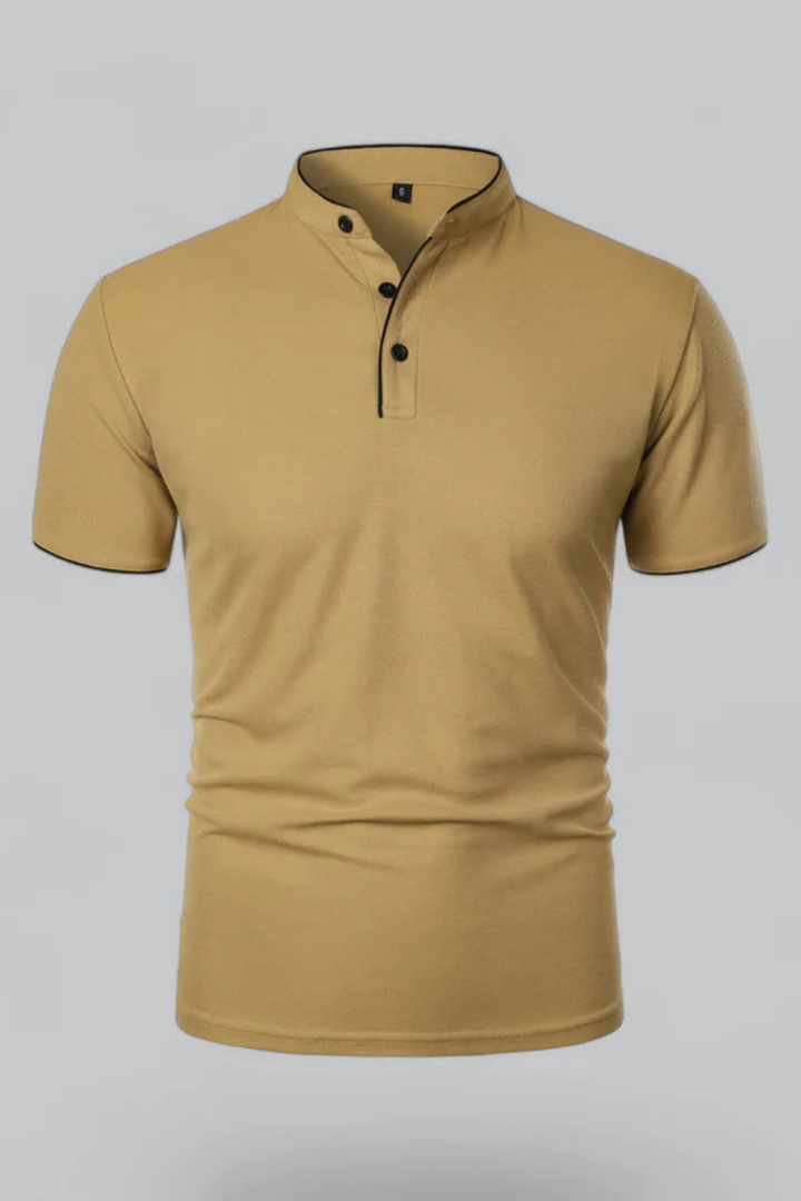 Men’s Lightweight Linen Polo - Smart Casual Shirt