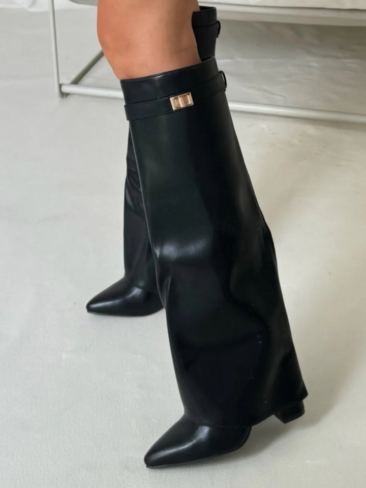 Suede Boots Women - Gold Hardware Smart Casual