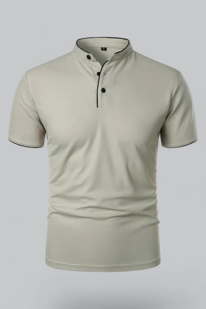 Men’s Lightweight Linen Polo - Smart Casual Shirt