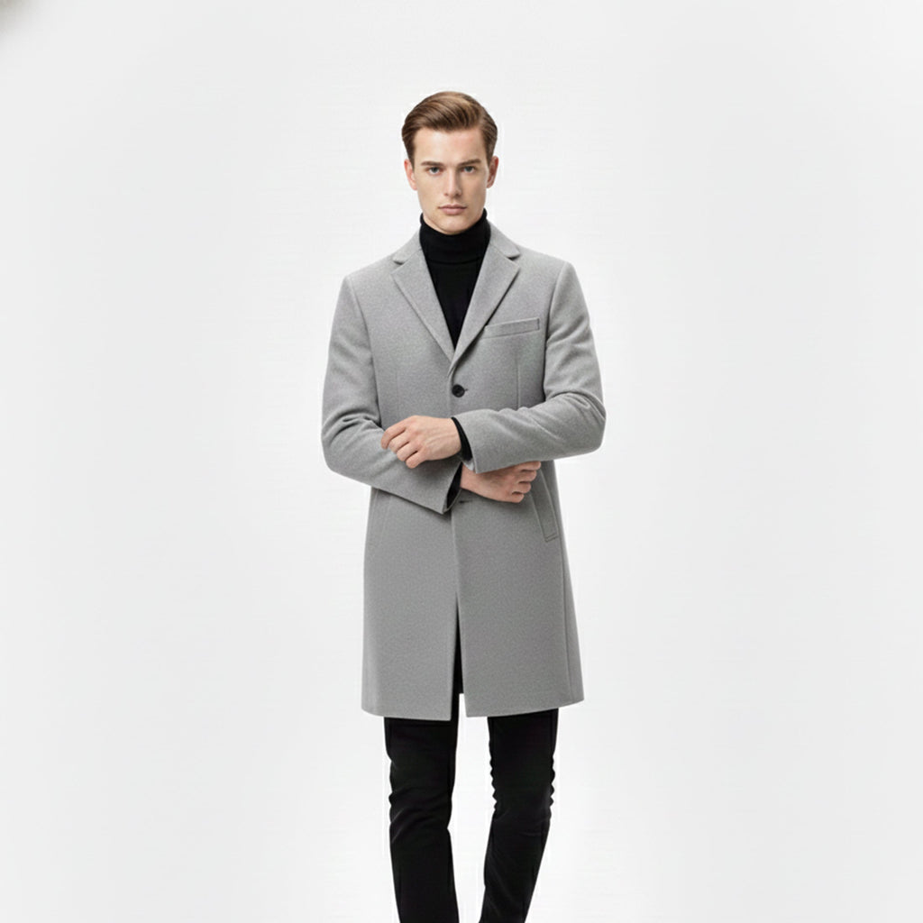 Men’s Old Money Long Coat – Winter Layer