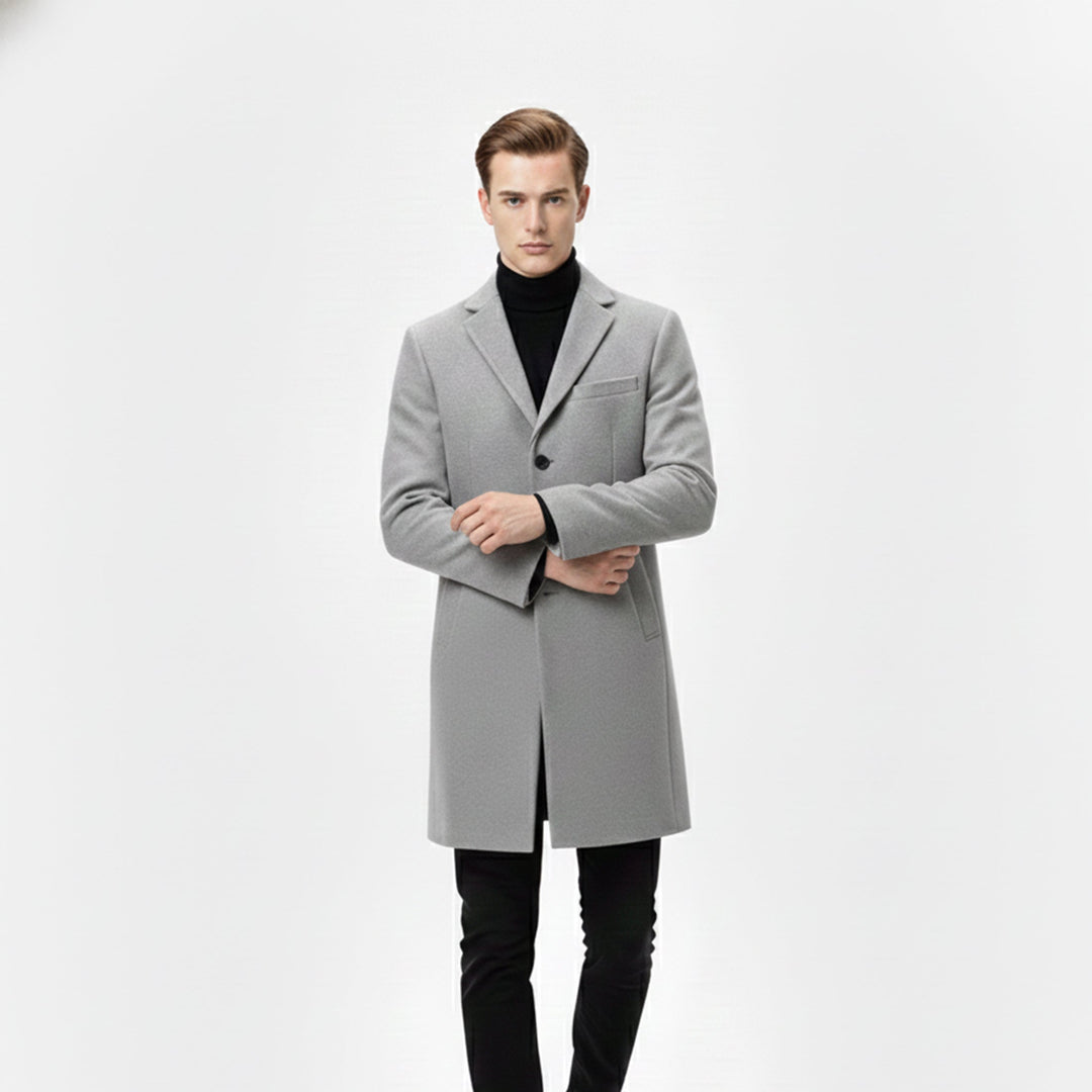 Men’s Old Money Long Coat – Winter Layer