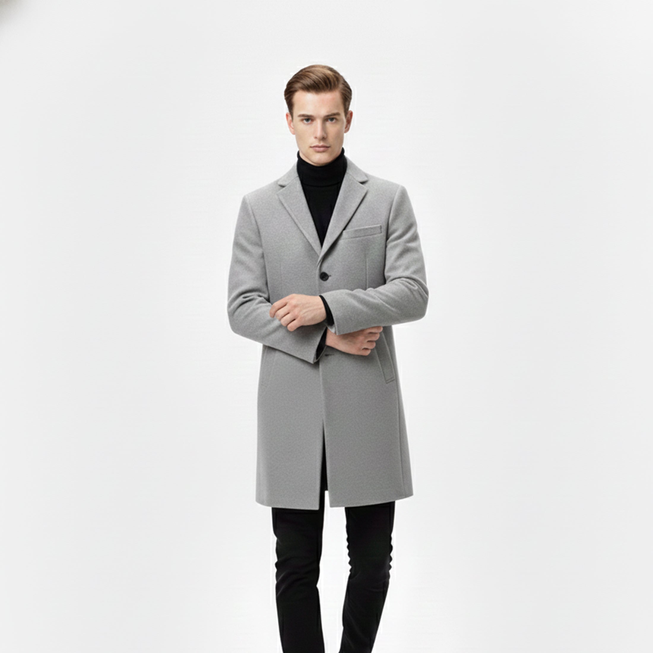 Men’s Old Money Long Coat – Winter Layer