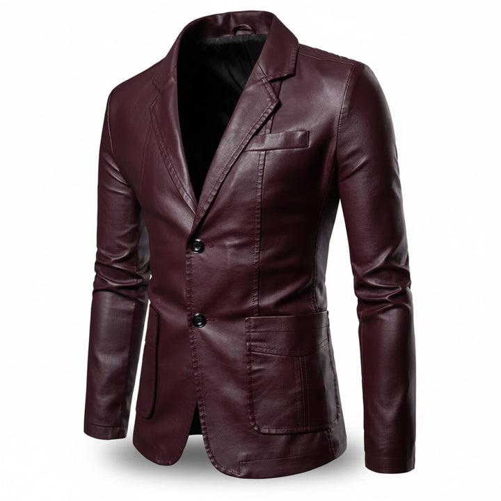 Men’s Leather Long Coat – Relaxed Modern Cut