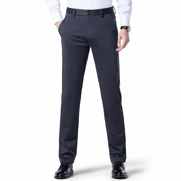 Men’s Straight-Cut Stretch Trousers – Casual Chic Aesthetic