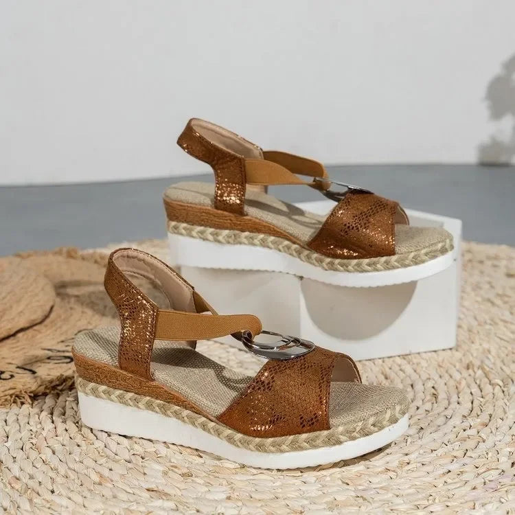 Orthopedic Wedge Sandals Women – Platform Espadrille Slip-On Summer