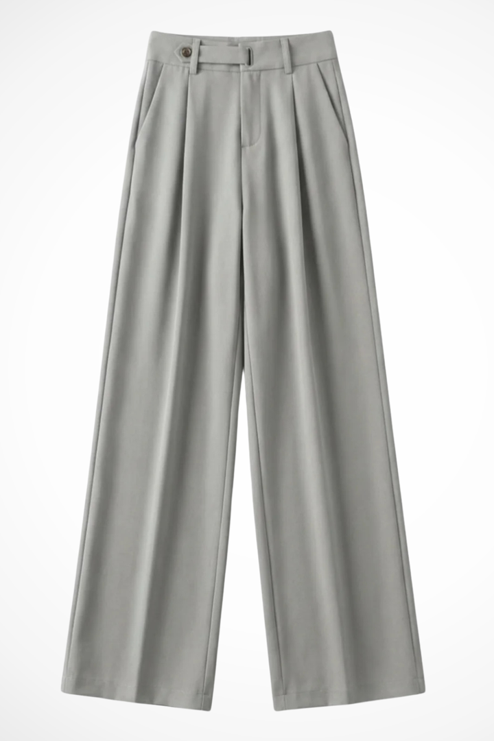 Women’s Wide Leg Trousers - High Waisted Pleated Pants