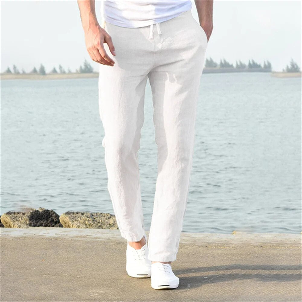 Men's Linen Trousers - Wedding Guest & Garden Party