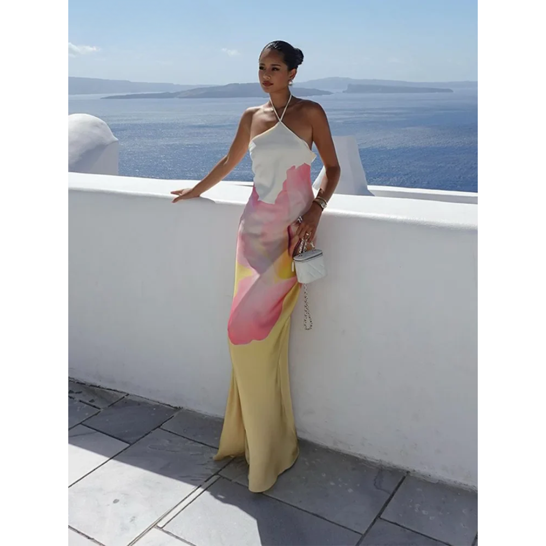One Shoulder Floral Maxi Dress - Wedding Guest Occasion