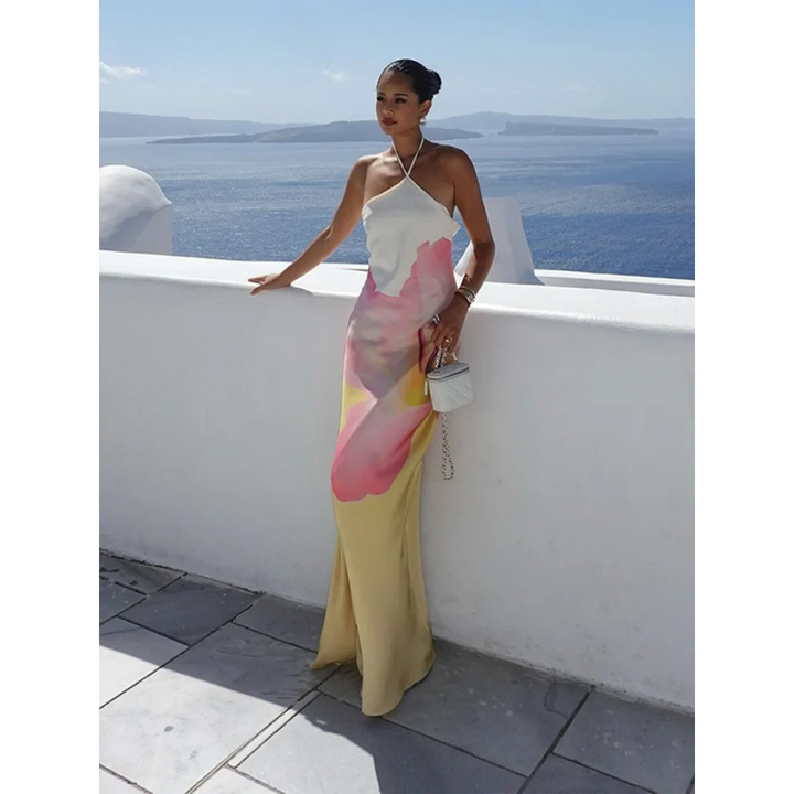 One Shoulder Floral Maxi Dress - Wedding Guest Occasion