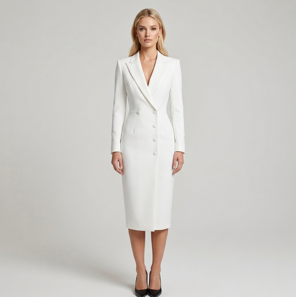 Women’s Classic Midi Dress - Elegant Formal Occasion Wear