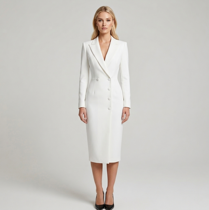 Women’s Classic Midi Dress - Elegant Formal Occasion Wear
