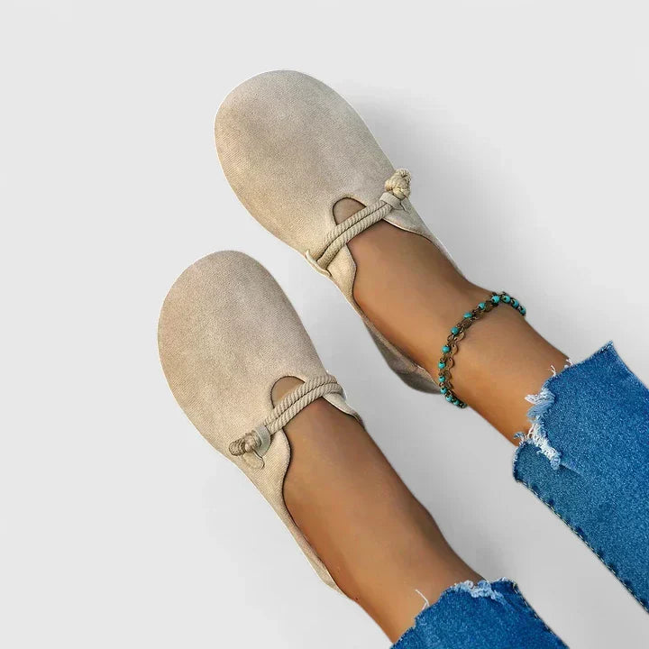 Orthopedic Wide Toe Box Loafer - Cushioned Flat Shoe