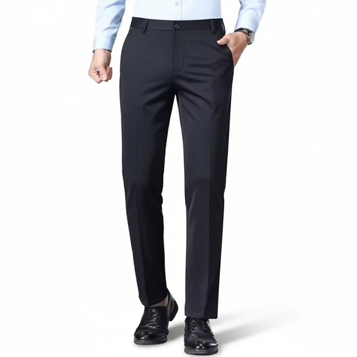 Men’s Straight-Cut Stretch Trousers – Casual Chic Aesthetic