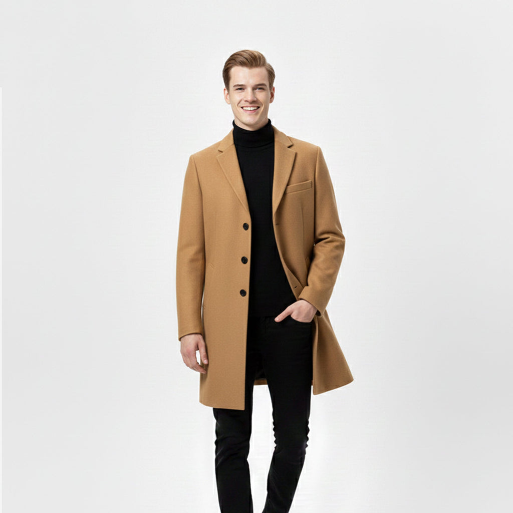 Men’s Old Money Long Coat – Winter Layer