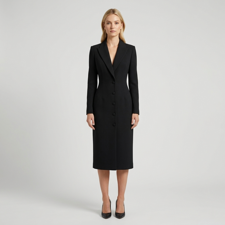 Women’s Classic Midi Dress - Elegant Formal Occasion Wear