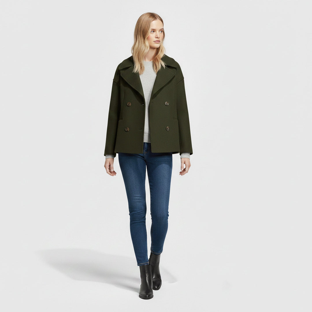 Women's Cropped Soft-Knit Blazer – Effortless Smart-Casual