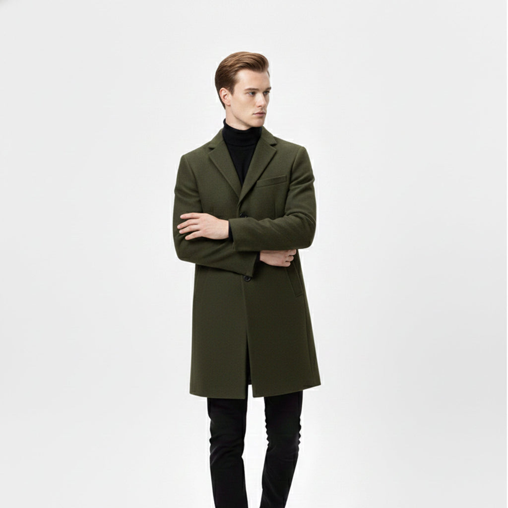 Men’s Old Money Long Coat – Winter Layer