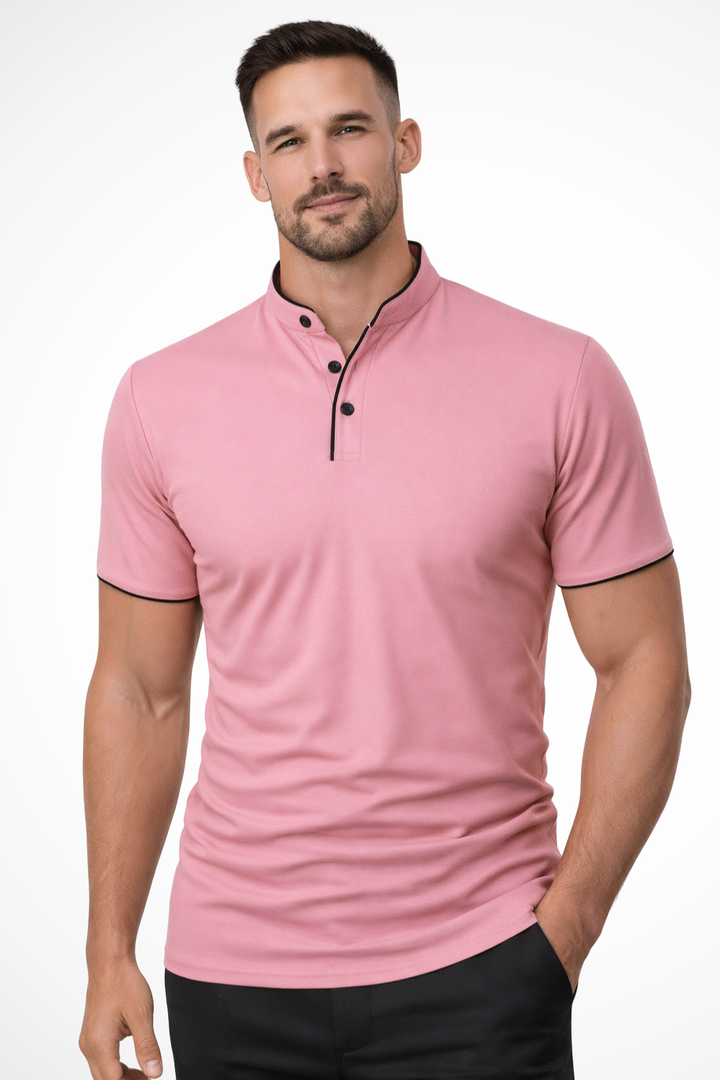 Men’s Lightweight Linen Polo - Smart Casual Shirt