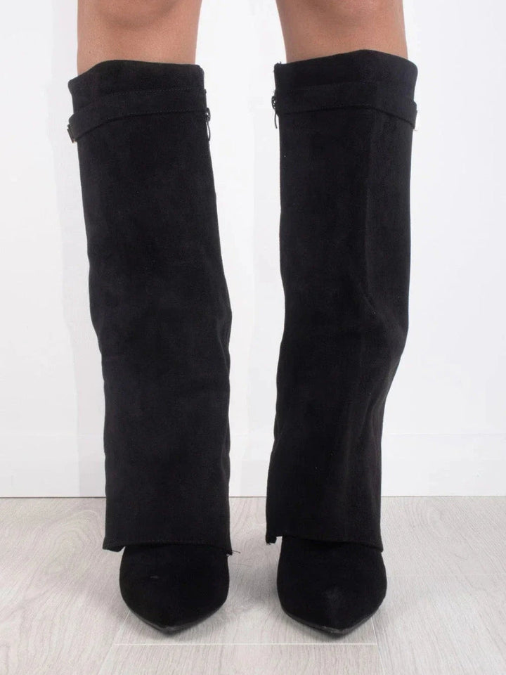 Suede Boots Women - Gold Hardware Smart Casual