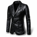 Men’s Leather Long Coat – Relaxed Modern Cut
