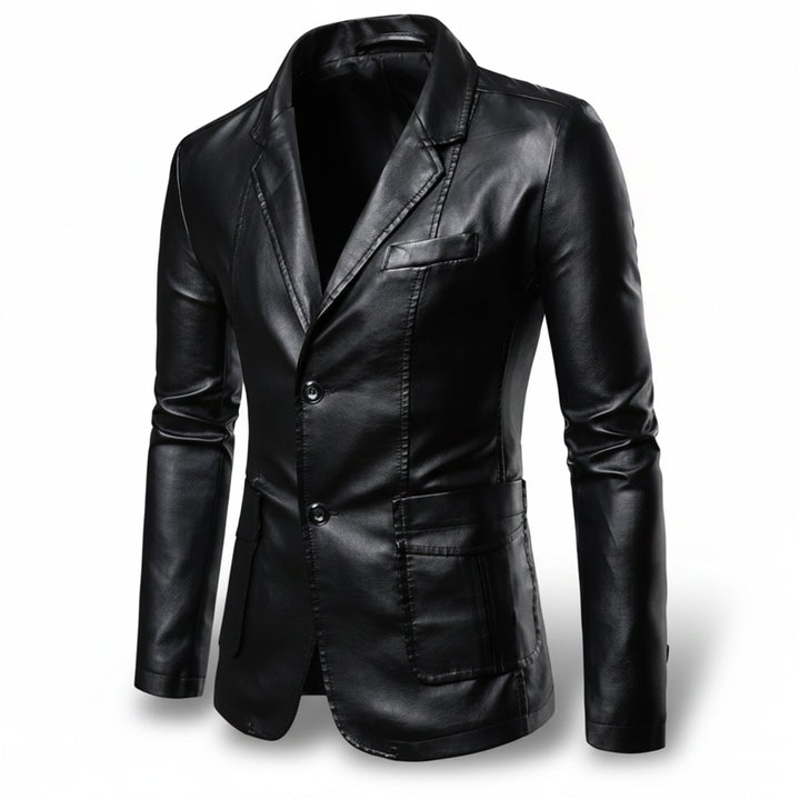 Men’s Leather Long Coat – Relaxed Modern Cut