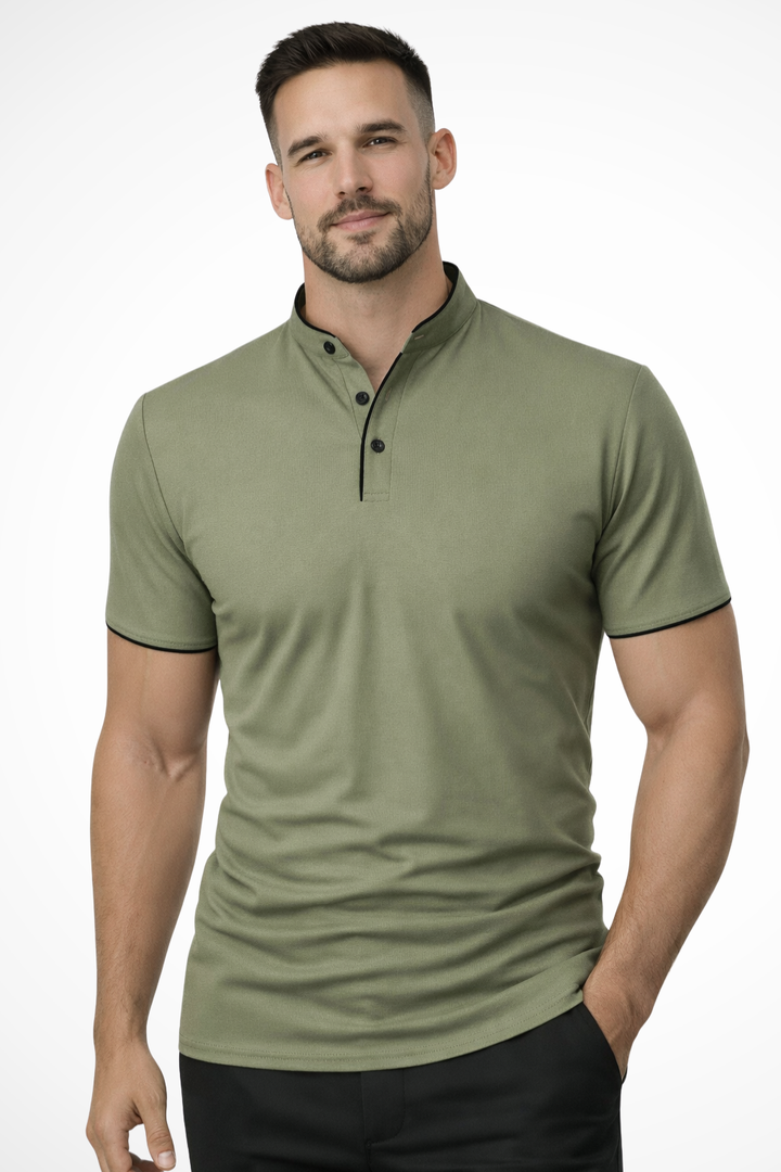 Men’s Lightweight Linen Polo - Smart Casual Shirt