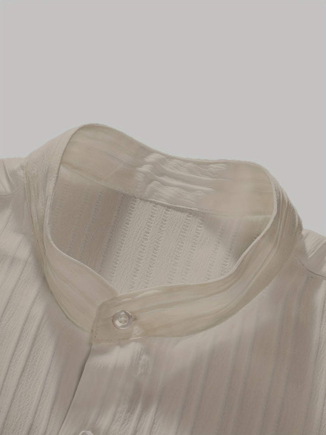 Ribbed Co-ord Set Men - Shirt Trousers Smart Casual Holiday