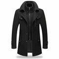 Men’s Long Wool-Blend Coat – Classic Gentleman Fit