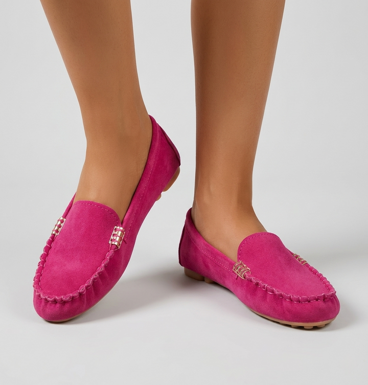 Women's Metal Detail Loafers - Chic Event Shoes