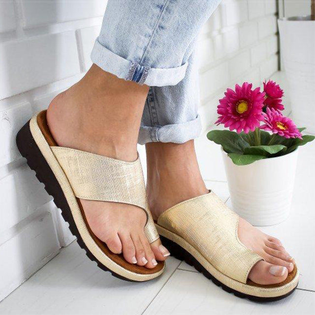 Orthopedic Wedge Sandal Wide Fit - Arch Support Bunion Corrector