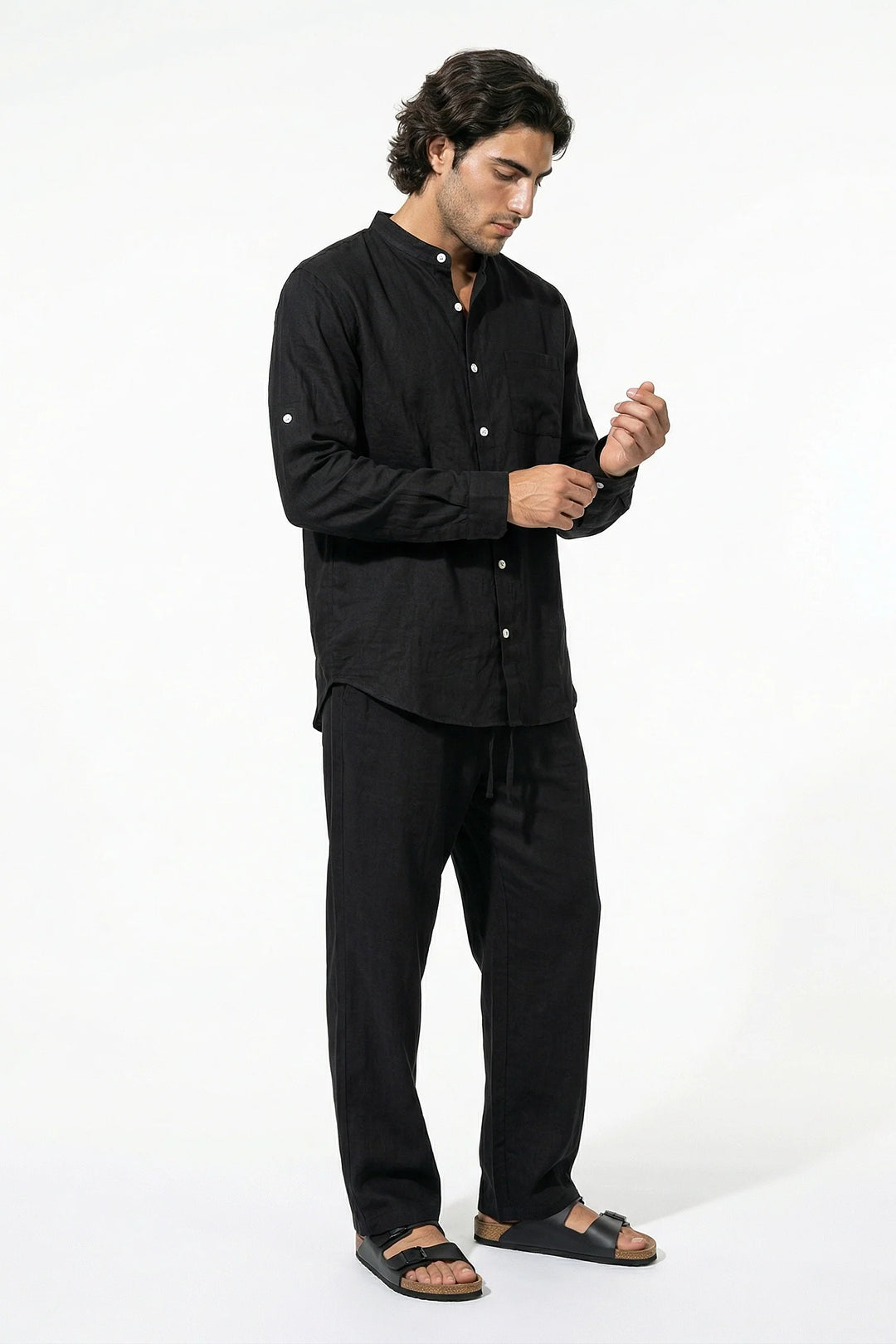 Men's Linen Shirt and Trousers Set - Summer Holiday Outfit