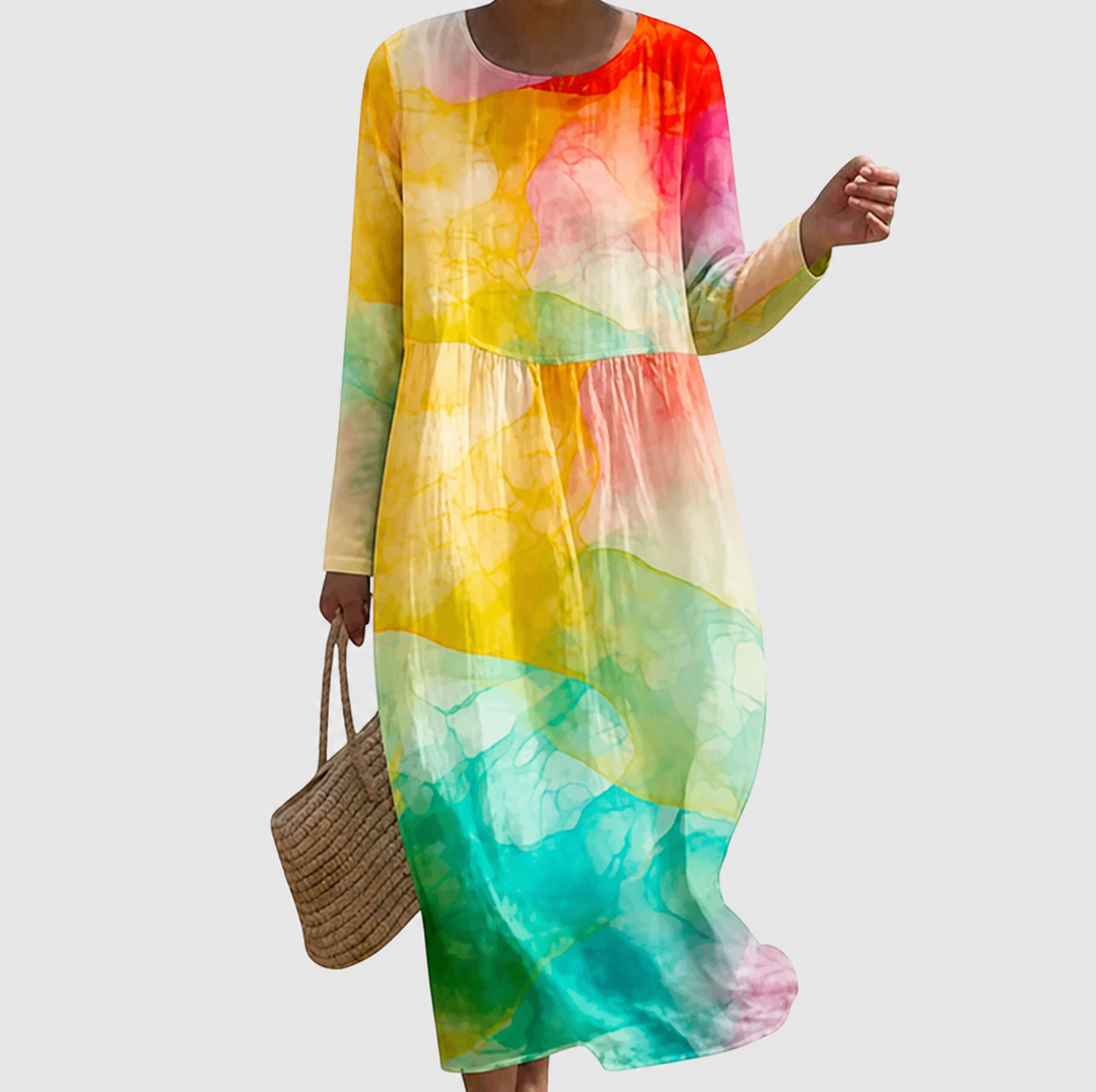 Long Sleeve Floral Maxi Dress - Wedding Guest Garden Party