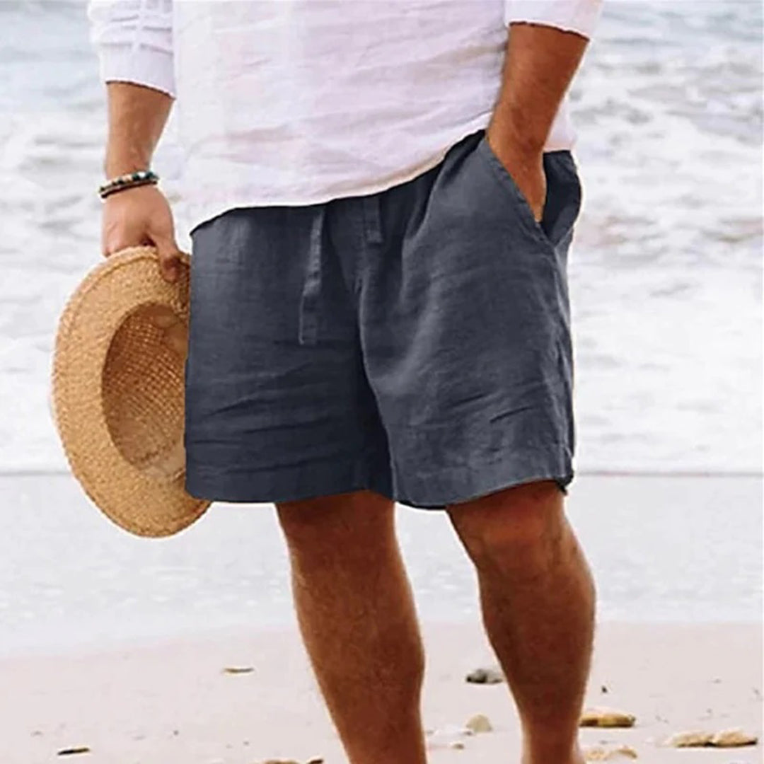 Men's Relaxed Linen Shorts - Garden Party & Holiday Wear