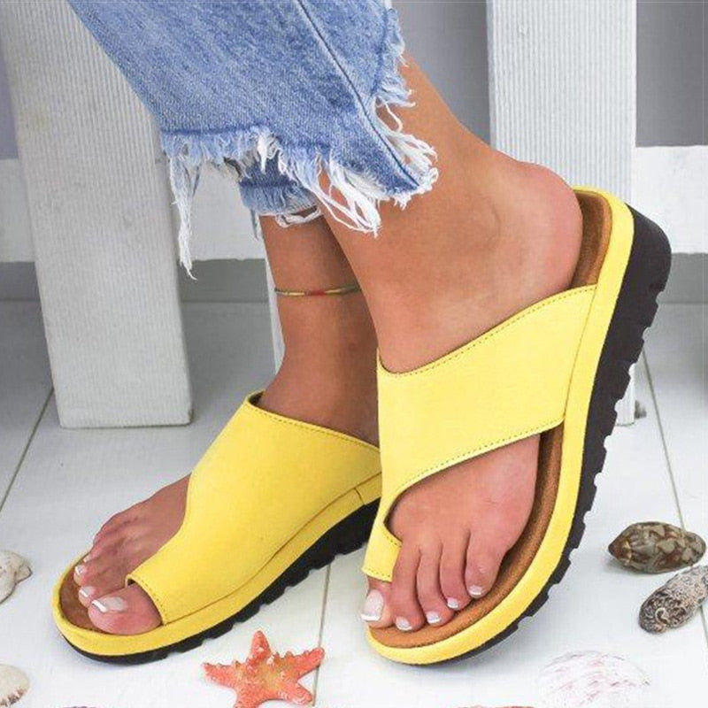 Orthopedic Wedge Sandal Wide Fit - Arch Support Bunion Corrector