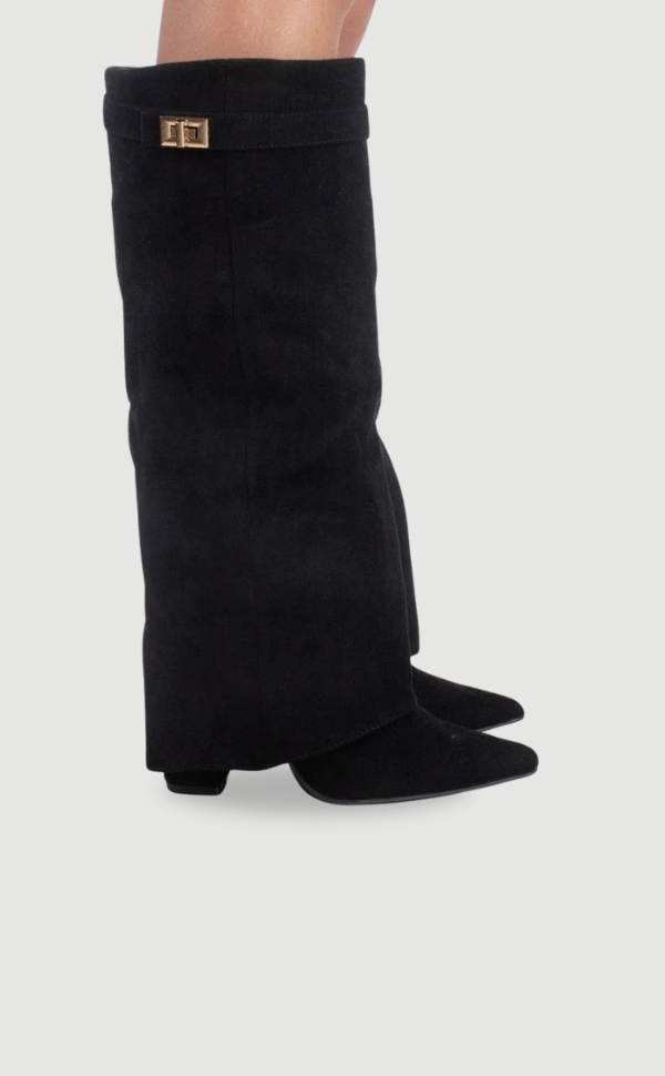 Suede Boots Women - Gold Hardware Smart Casual