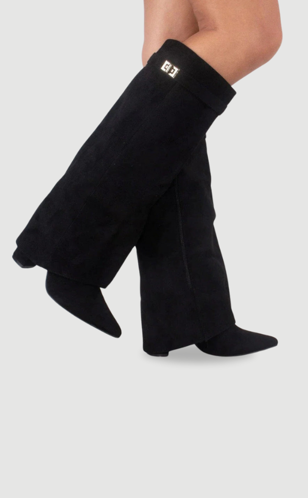 Suede Boots Women - Gold Hardware Smart Casual
