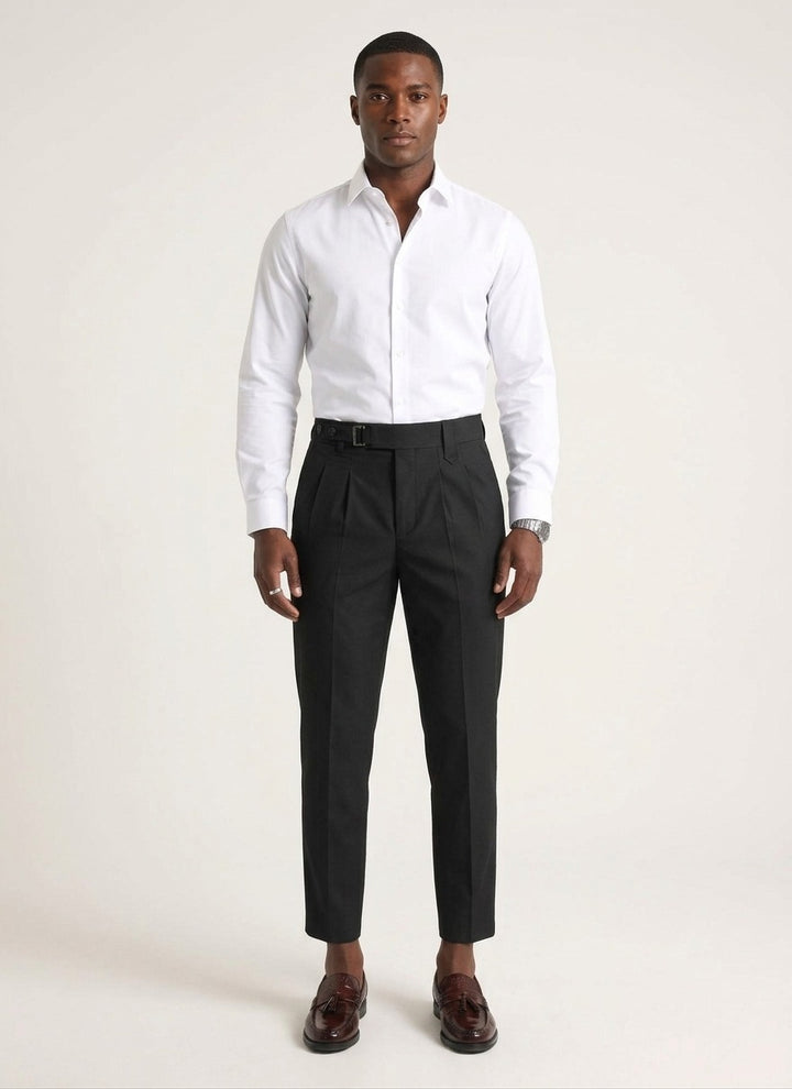Men’s Tailored Business Trousers - Cotton Blend Comfort