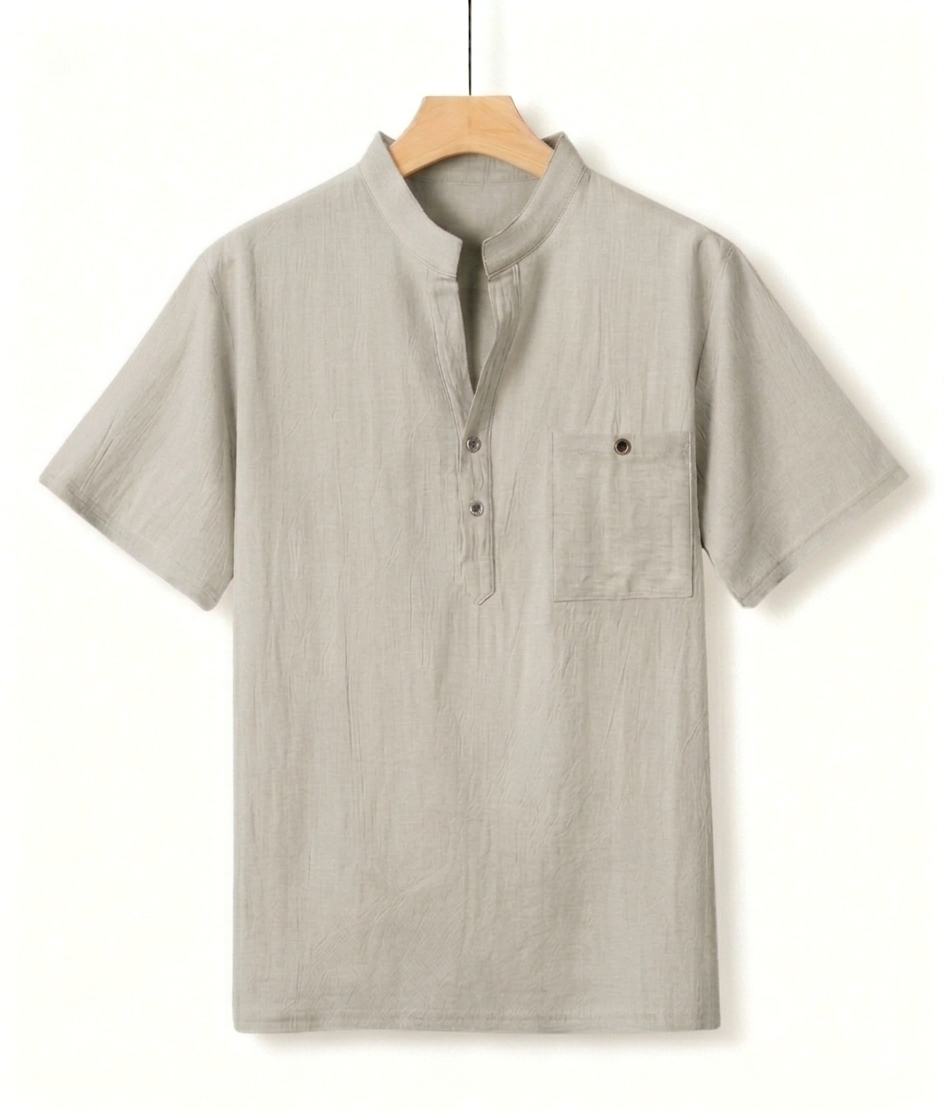Men’s Linen Shirt - Lightweight Breathable Everyday Style