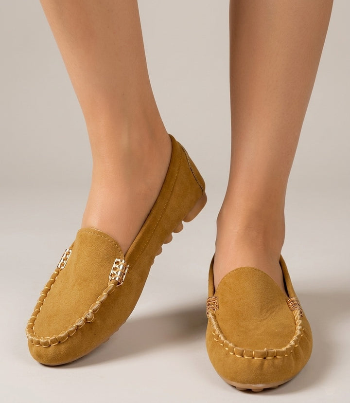 Women's Metal Detail Loafers - Chic Event Shoes