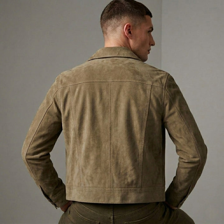 Men’s Suede Jacket – Classic Lightweight Outerwear