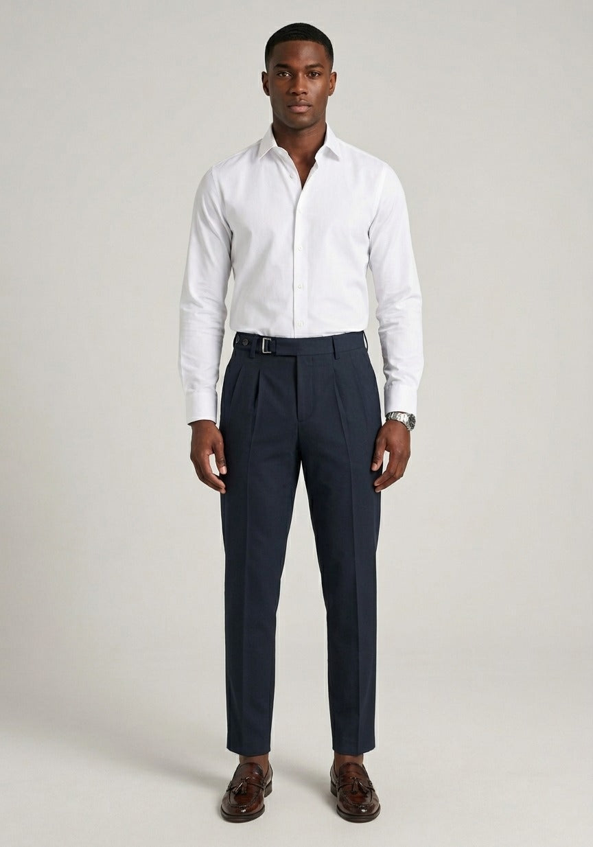 Men’s Tailored Business Trousers - Cotton Blend Comfort