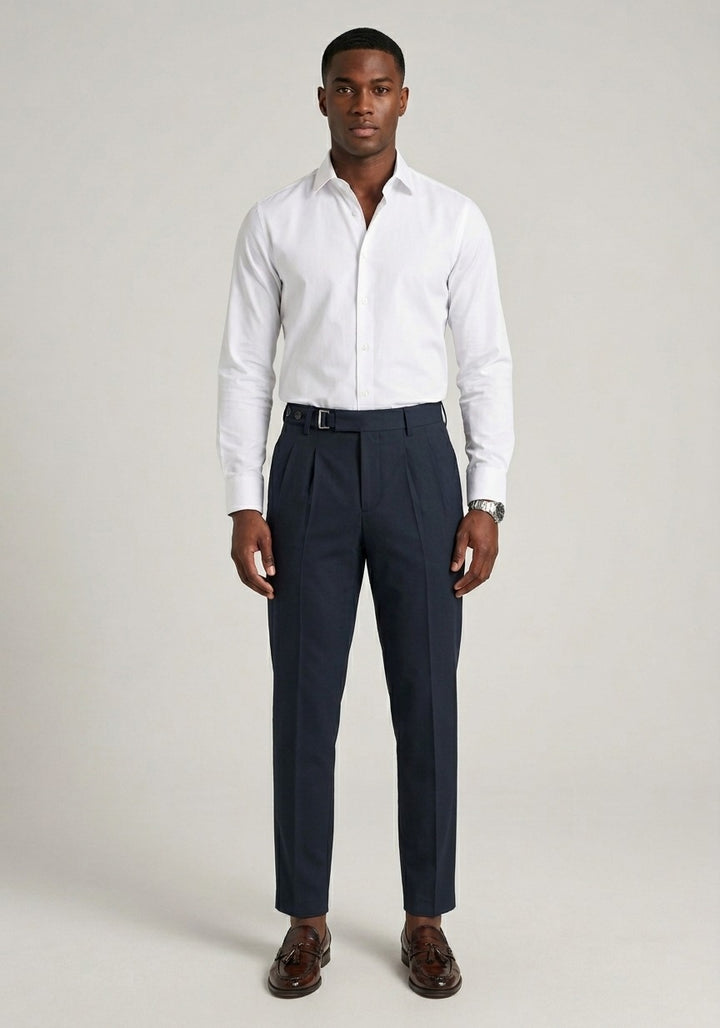 Men’s Tailored Business Trousers - Cotton Blend Comfort