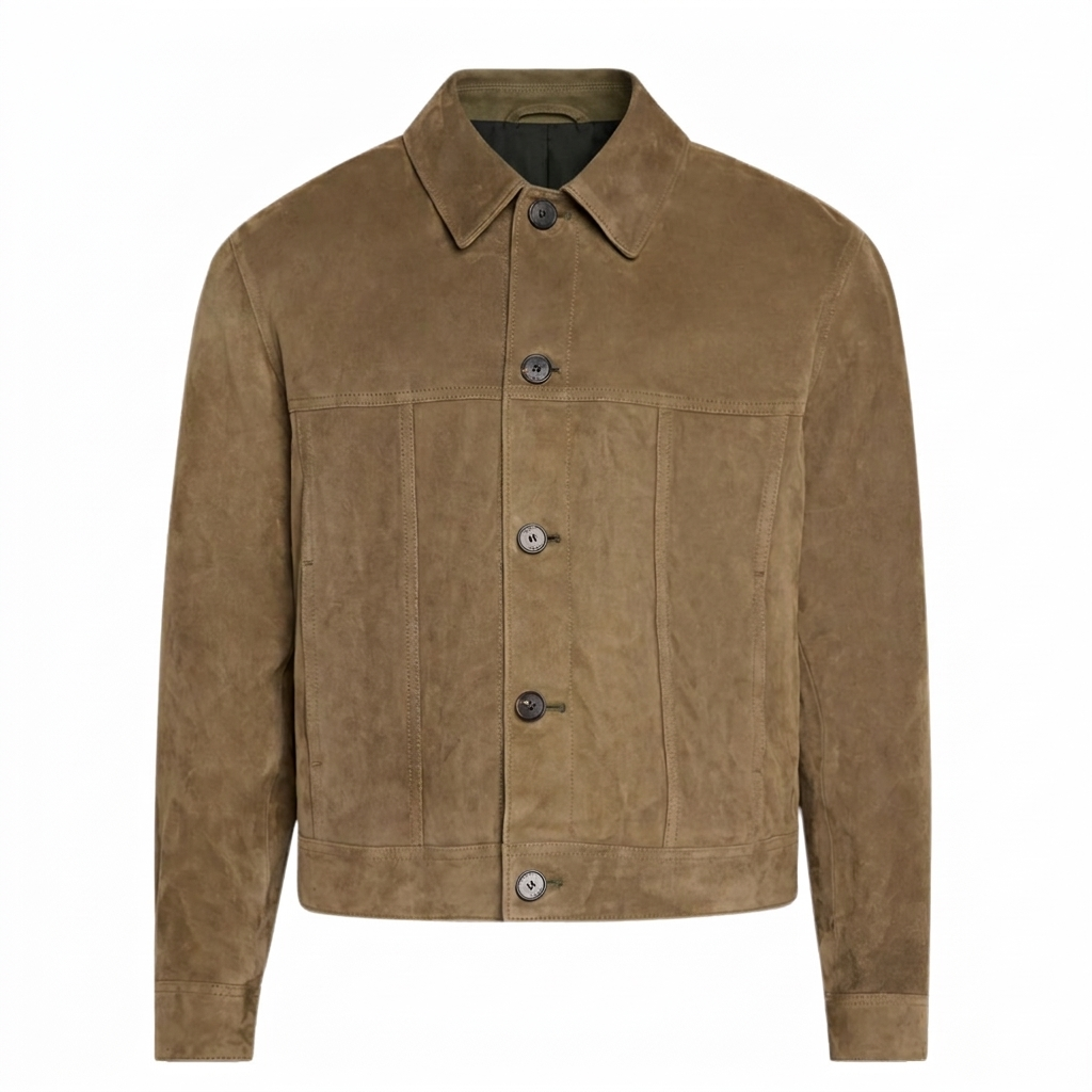Men’s Suede Jacket – Classic Lightweight Outerwear