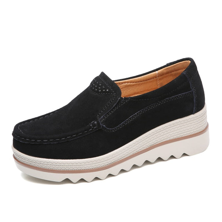 Orthopedic Suede Loafer Platform Sole - Slip-On Daily