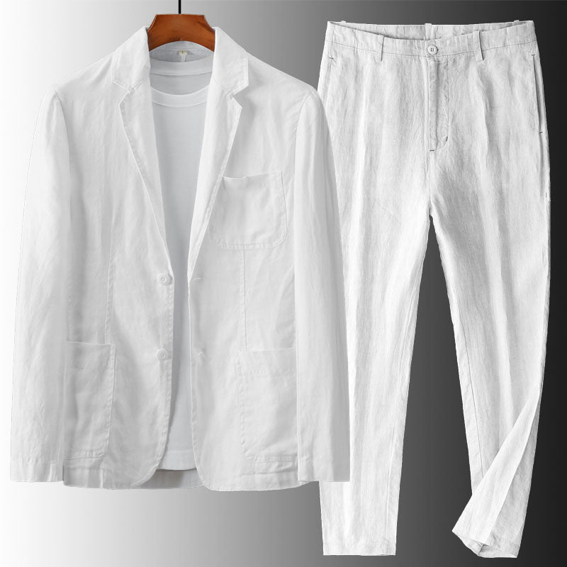 Men's Linen Suit Set – Chique Two Piece Summer Blazer